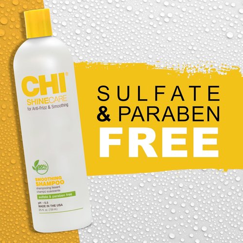 CHI ShineCare Smoothing Shampoo - Instantly Transforms Dull Hair with Shine & Hydration | 25 Oz, Sulfate-Free