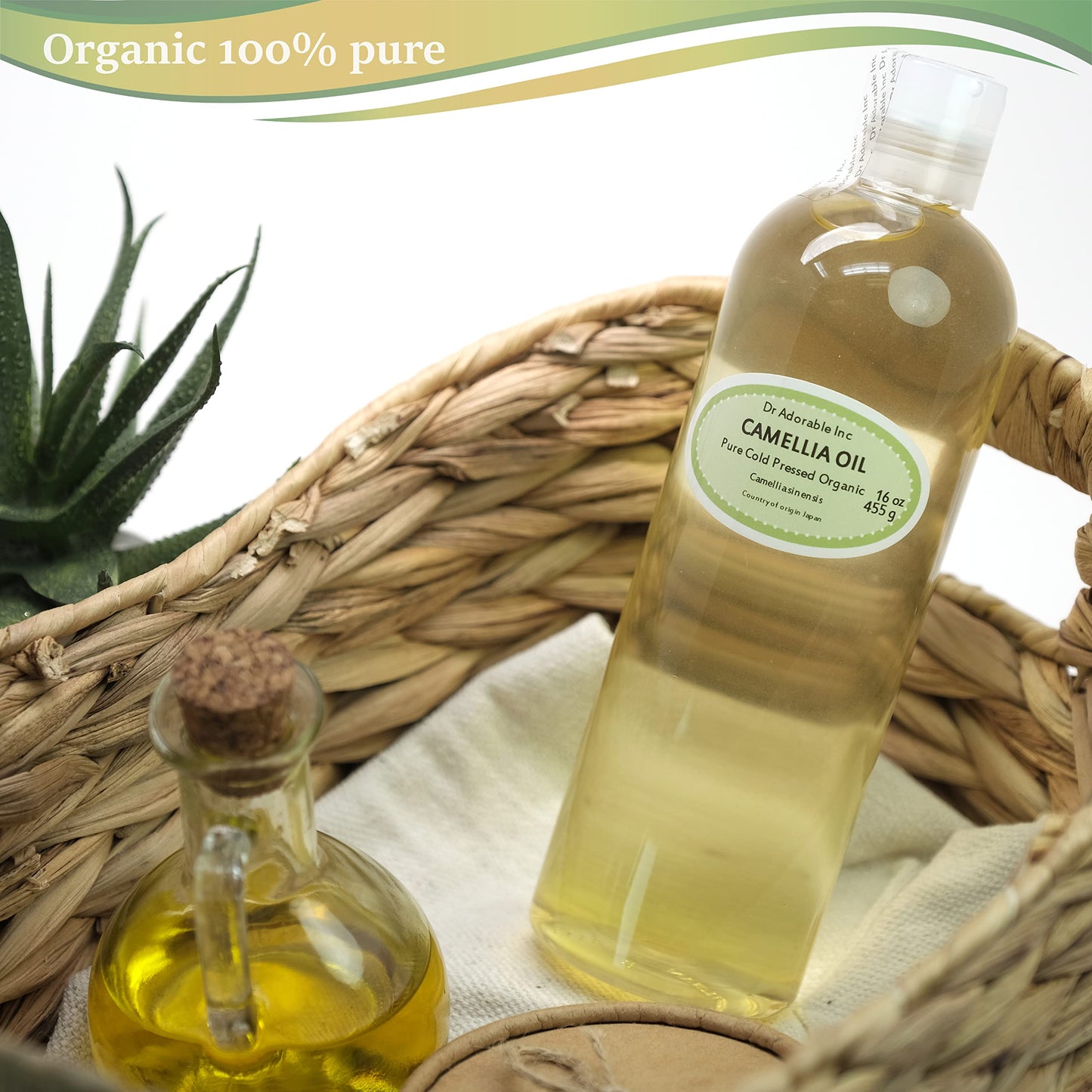 Dr Adorable - 16 oz - Camellia Seed Oil - 100% Pure Natural Organic Cold Pressed