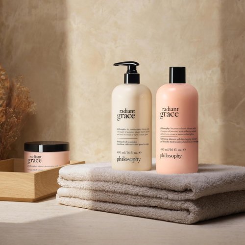Philosophy Radiant Grace Firming Body Emulsion - Luxury Scented Lotion with Shea Butter - 16 Fl Oz