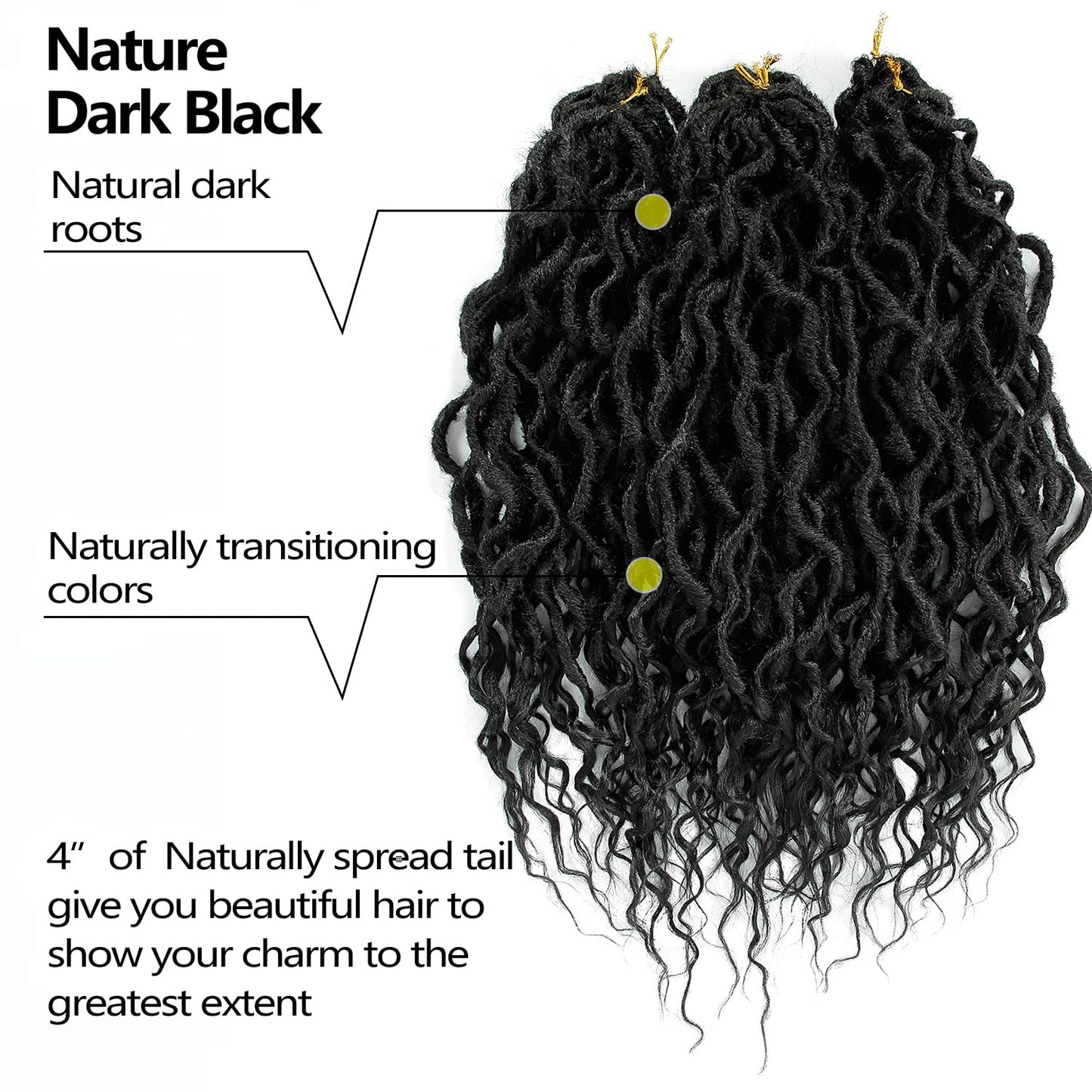 Faux Locs Crochet Braid Hair Bohemian Locs 24 Inches Synthetic Dreads Ombre Braiding Hair Afro Dreadlock 1B