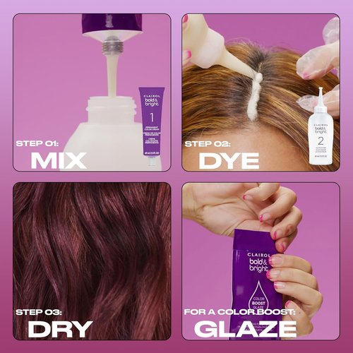 Clairol Bold & Bright Permanent Hair Dye - R6 Intense Cherry Color | Single Pack