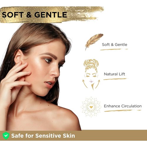ICON Lymphatic Contour Brush - Ultra Soft Face Sculpting Tool for Lymphatic Drainage | Reduces Puffiness (1 Pack)