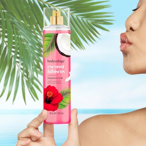 Bodycology Long-Lasting Fragrance Body Mist, Coconut Hibiscus, 8 fl oz