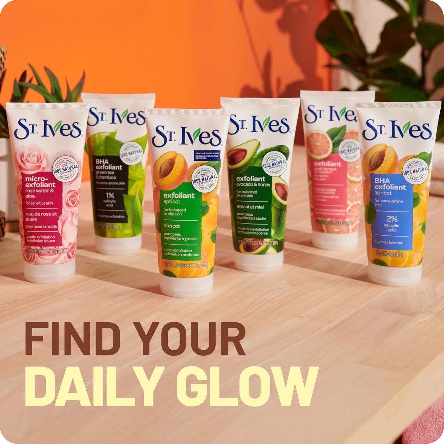 St. Ives Acne Control Face Scrub - Deep Exfoliator with Salicylic Acid for Radiant Skin | 6 oz, 4 Pack