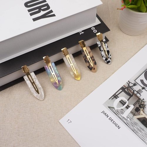 Gingbiss No Bend Hair Clips - 10 Pcs No Crease Styling Clips with Storage Box | 2.7" for Bangs & Waves