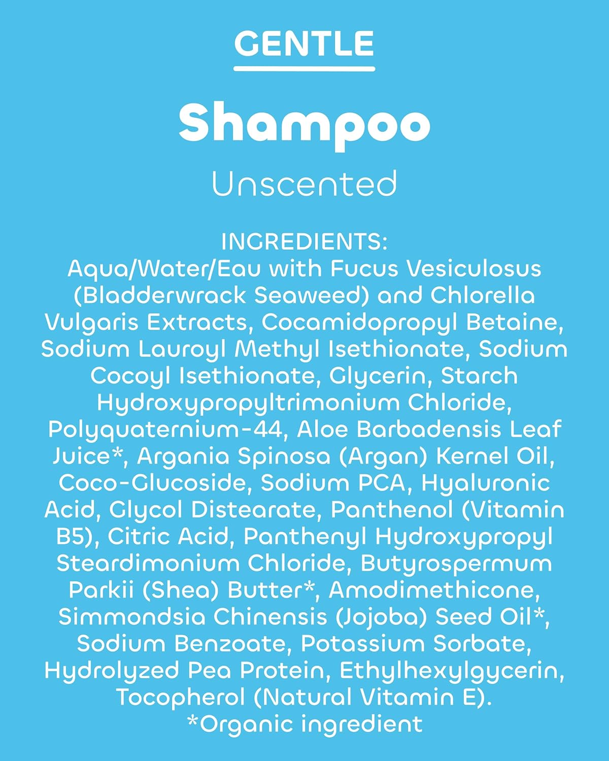 Seaweed Bath Co. Gentle Shampoo - Nourishing Formula With Hyaluronic Acid & Aloe - Unscented, 12 oz