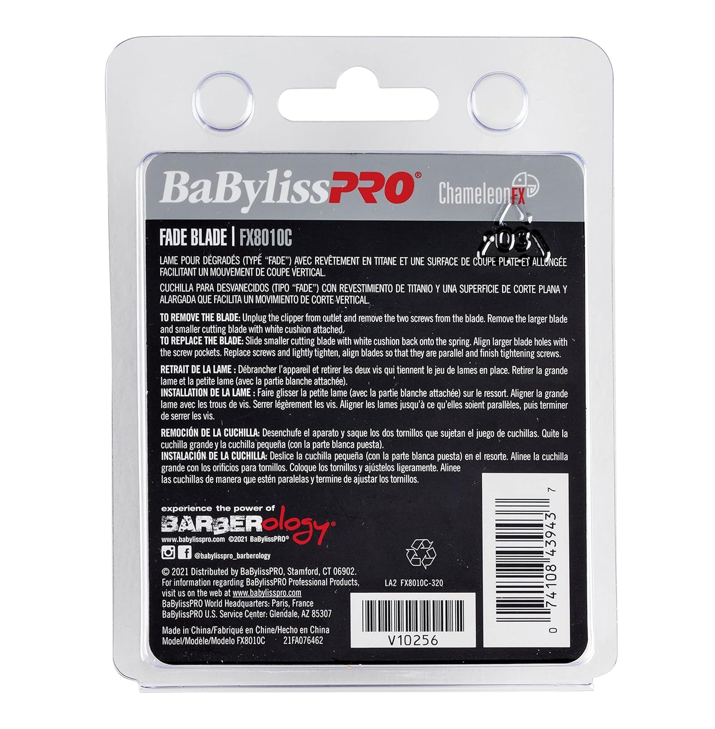 BaBylissPRO Fade Clipper Blades - Replacement for FX870, FX825, FX673 & Most 2-Hole Systems