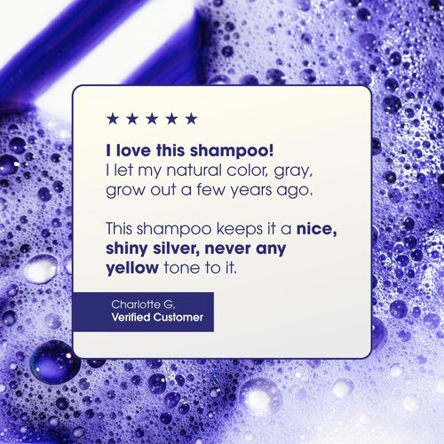 One 'n Only Shiny Silver Purple Shampoo - Argan Oil Toning for Blonde, Gray & Highlighted Hair - 12 fl oz