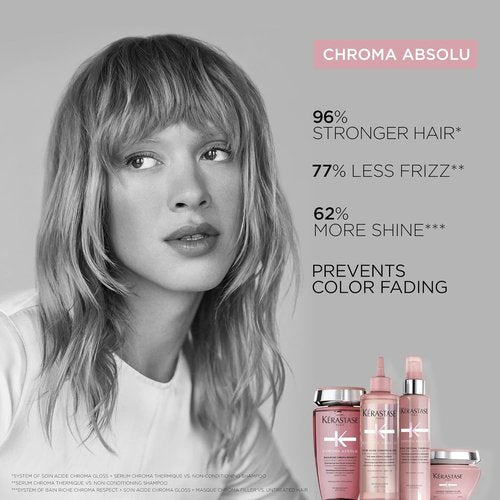 Kerastase Chroma Absolu Shampoo & Mask Set - Nourishing Care for Damaged Color-Treated Hair with Lactic Acid