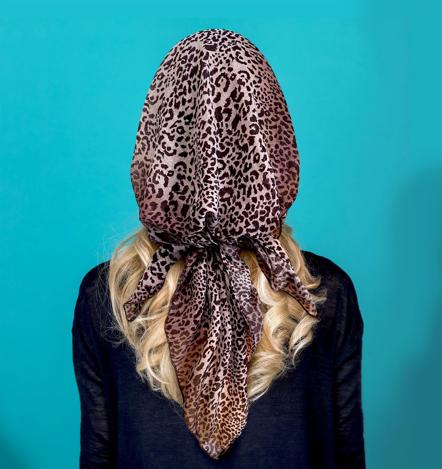 ShariRose Non Slip Headscarves for Women Cheetah Animal Print Pre-tied Bandana Soft Cotton Head Wear Headcover Chemo Tichel Friendly (Brown)
