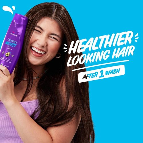 Aussie Miracle Moist Shampoo - Deep Hydration for Soft, Manageable Hair | 12.1 Ounce