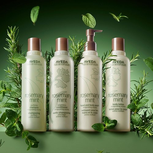 Aveda Rosemary Mint Hand & Body Wash - Invigorating Liquid Soap with Organic Peppermint & Rosemary Aroma