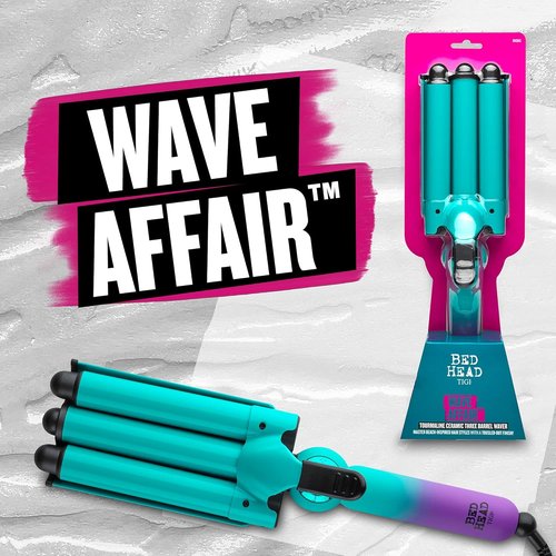 Bed Head Wave Affair Jumbo 3 Barrel Hair Waver - Quick Styling & Serious Hold | Heat Protectant Glove Included