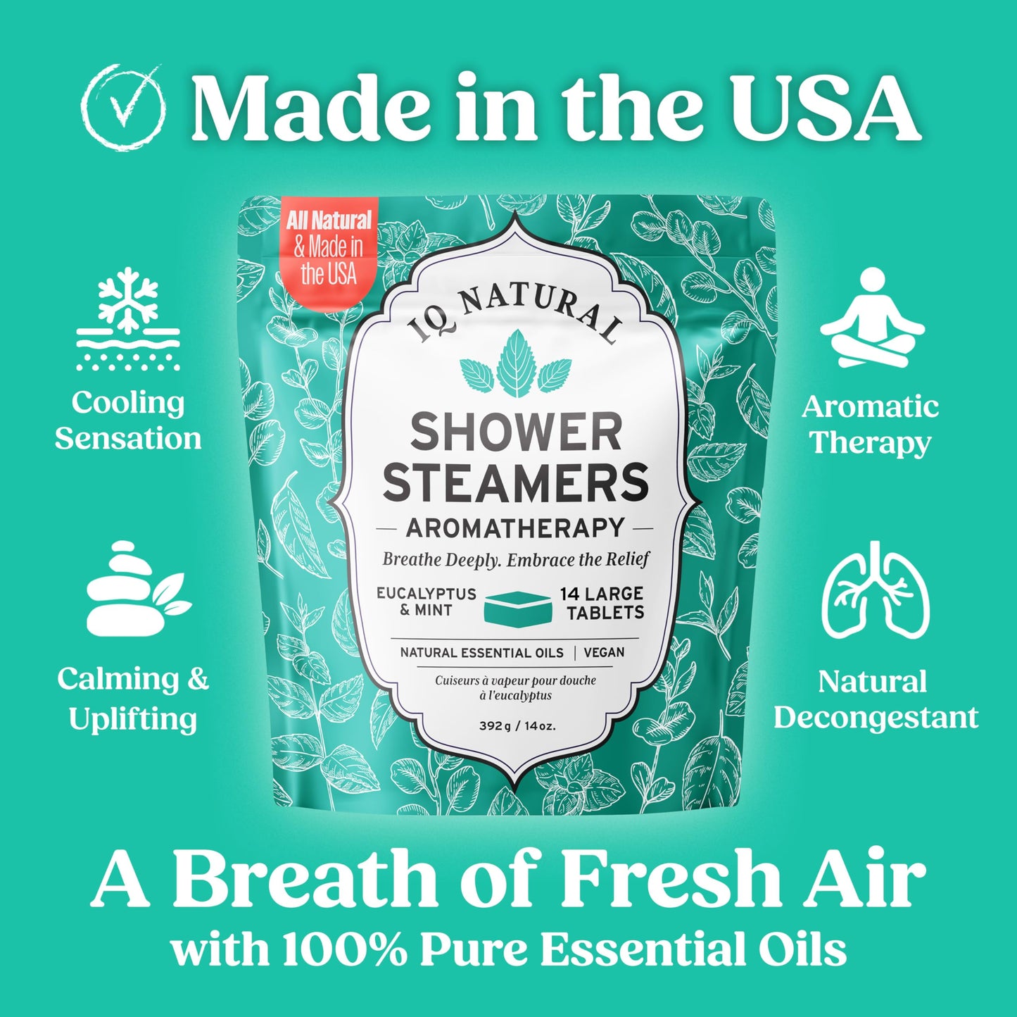 Eucalyptus Shower Steamers Aromatherapy for Women, Shower Bombs Aromatherapy for Women, Vapor Shower Tablets Aromatherapy, Menthol Shower Scent Steamers Cold and Flu, Organic Shower Steamer Gift Set