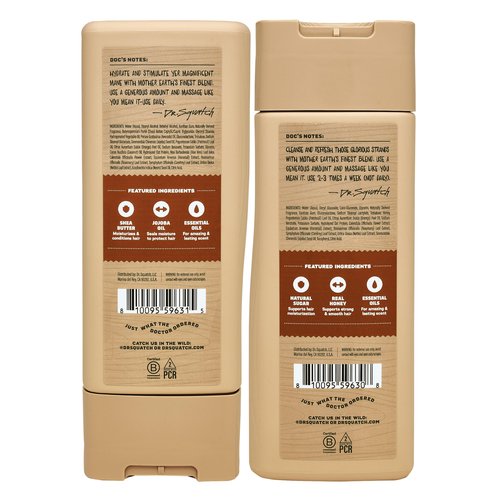 Dr. Squatch Natural Men's Shampoo and Conditioner Set - Healthy, Full Looking Hair - Wood Barrel Bourbon Natural Shampoo and Conditioner for Men (11 fl oz, 2-Pack)
