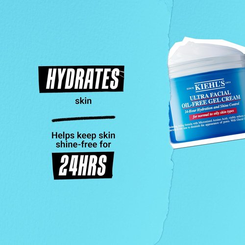 Kiehl's Ultra Facial Oil-Free Moisturizer - Shine-Reducing Gel Cream for Oily Skin | 24-Hour Hydration