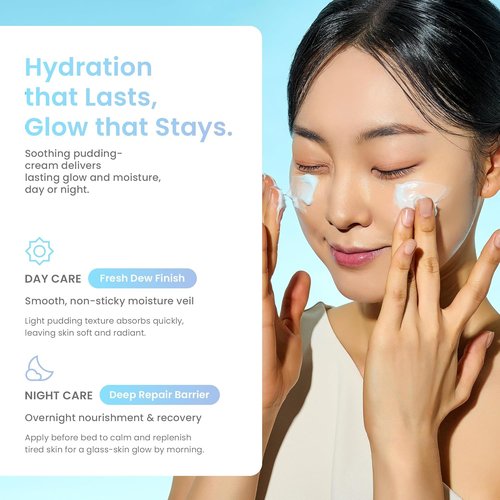 Glow Skin Hydro Cream - 72-Hour Deep Moisture & Barrier Support for Radiant Skin | Panthenol & Biopeptides | 80 ml / 2.70 fl. oz.