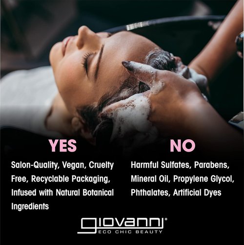 GIOVANNI 2chic Ultra-Shine Hair Serum - Anti-Frizz & Smoothing Formula, 2.75 oz | Tsubaki Oil & White Tea