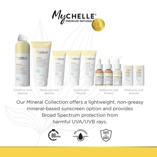MyCHELLE Dermaceuticals SPF 50 Replenishing Solar Defense Body Lotion - Moisturizing, Reef Safe Sunscreen (6 Fl Oz)