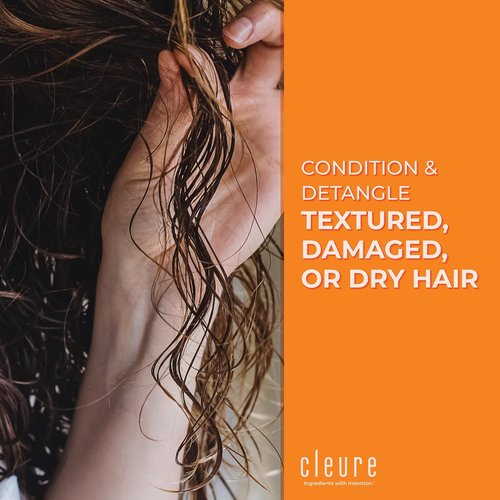 Cleure Leave-In Conditioner - Fragrance-Free Hypoallergenic Hair Detangler for All Hair Types (8 fl oz)