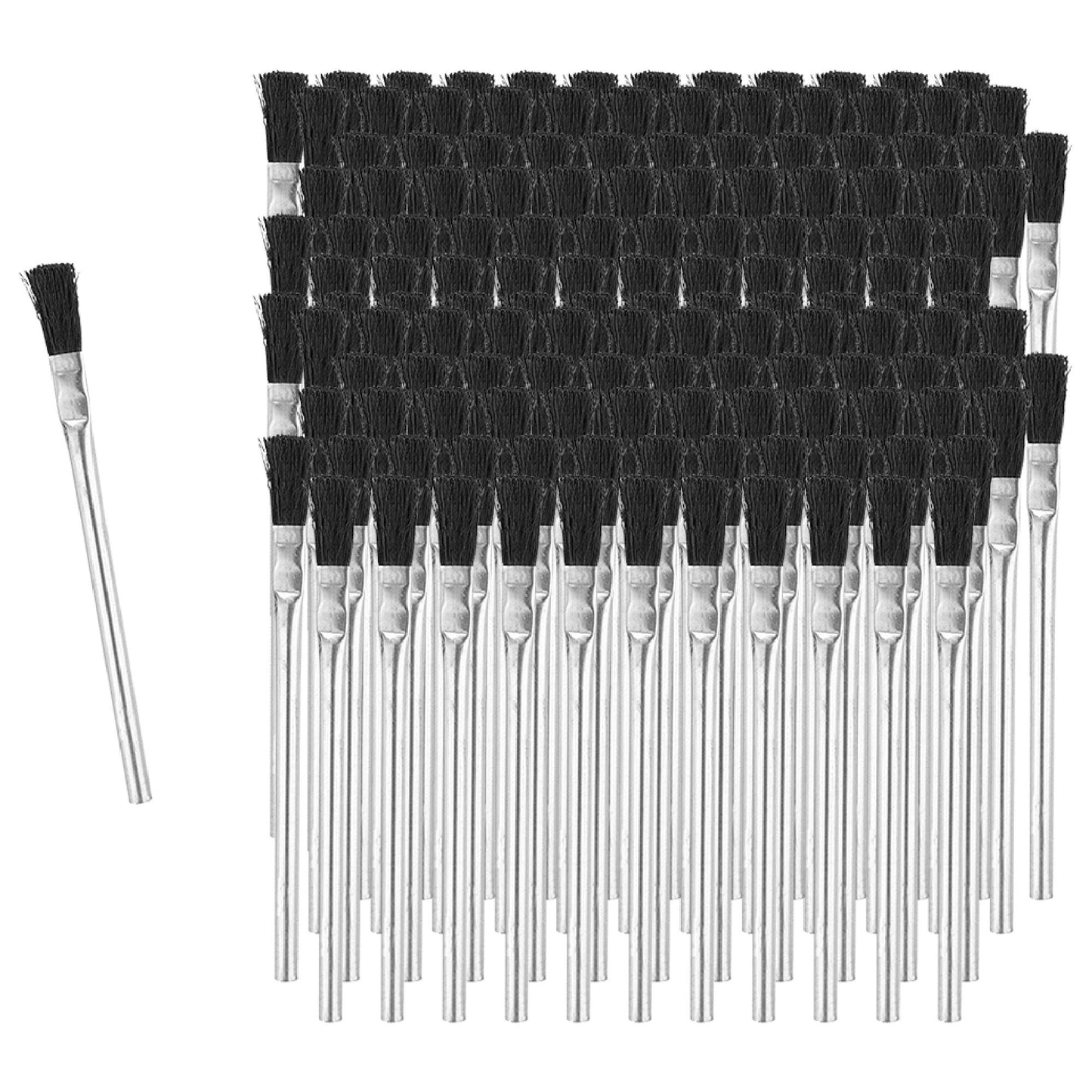 Peachtree Woodworking Supply Fulton Acid Glue Applicator Brushes Made with Horse Hair Bristles | Tin Metal Tubular Ferrule Handle | Ideal for Home, School, and Workshop (144)