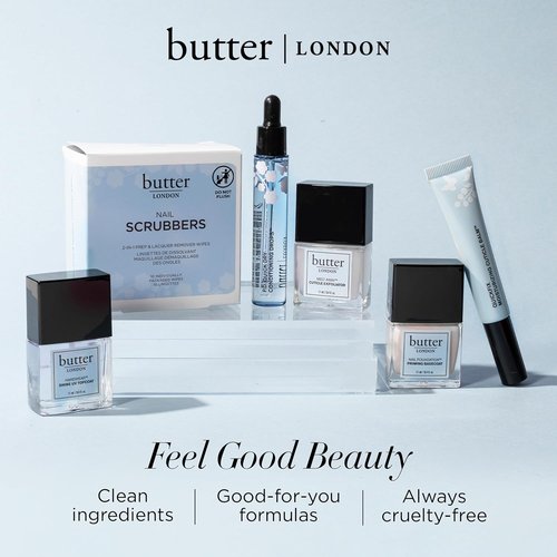 butter LONDON Cuticle Remover Liquid - Fast-Acting Cuticle Oil Exfoliator for Healthy Nails - 0.4 Fl Oz