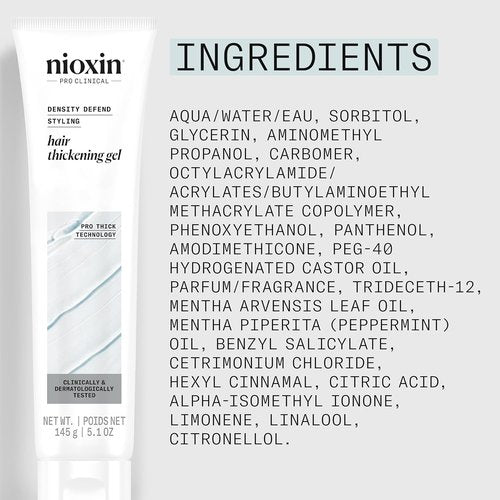 Nioxin Density Defend Hair Thickening Gel - Volumizing Formula for Fuller Hair | 5.1 Fl Oz