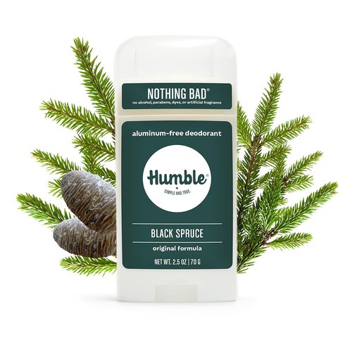 Humble Aluminum-Free Deodorant - Black Spruce Natural Stick for Long-Lasting Odor Control - 1 Pack