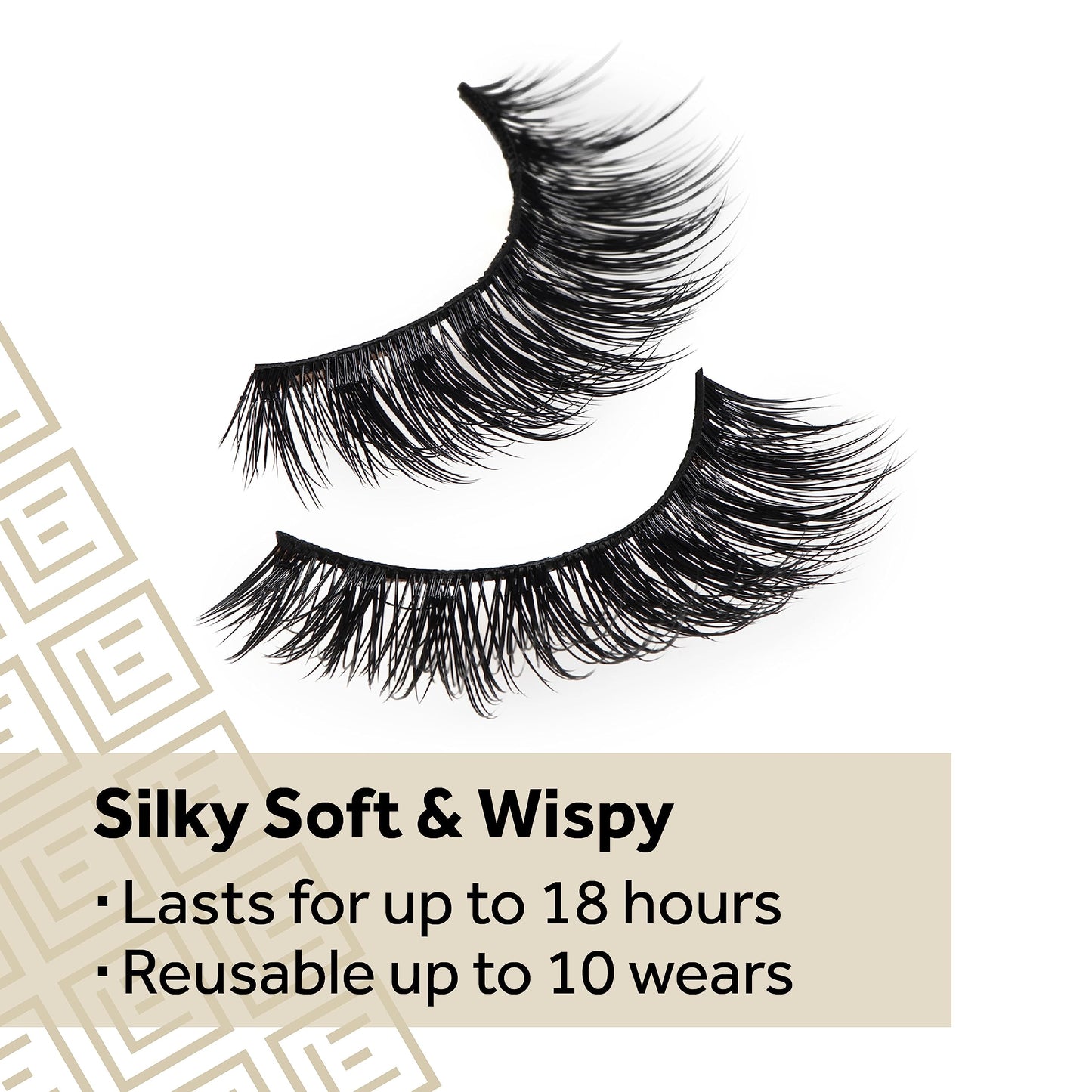 Eylure Luxe Silk Marquise Reusable Eyelashes, Adhesive Included, 1 Pair (Pack of 2)
