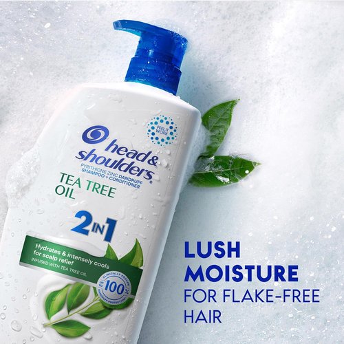 Head & Shoulders 2-in-1 Anti-Dandruff Shampoo & Conditioner - Tea Tree Oil, Cooling Formula | 32.1 fl oz Each