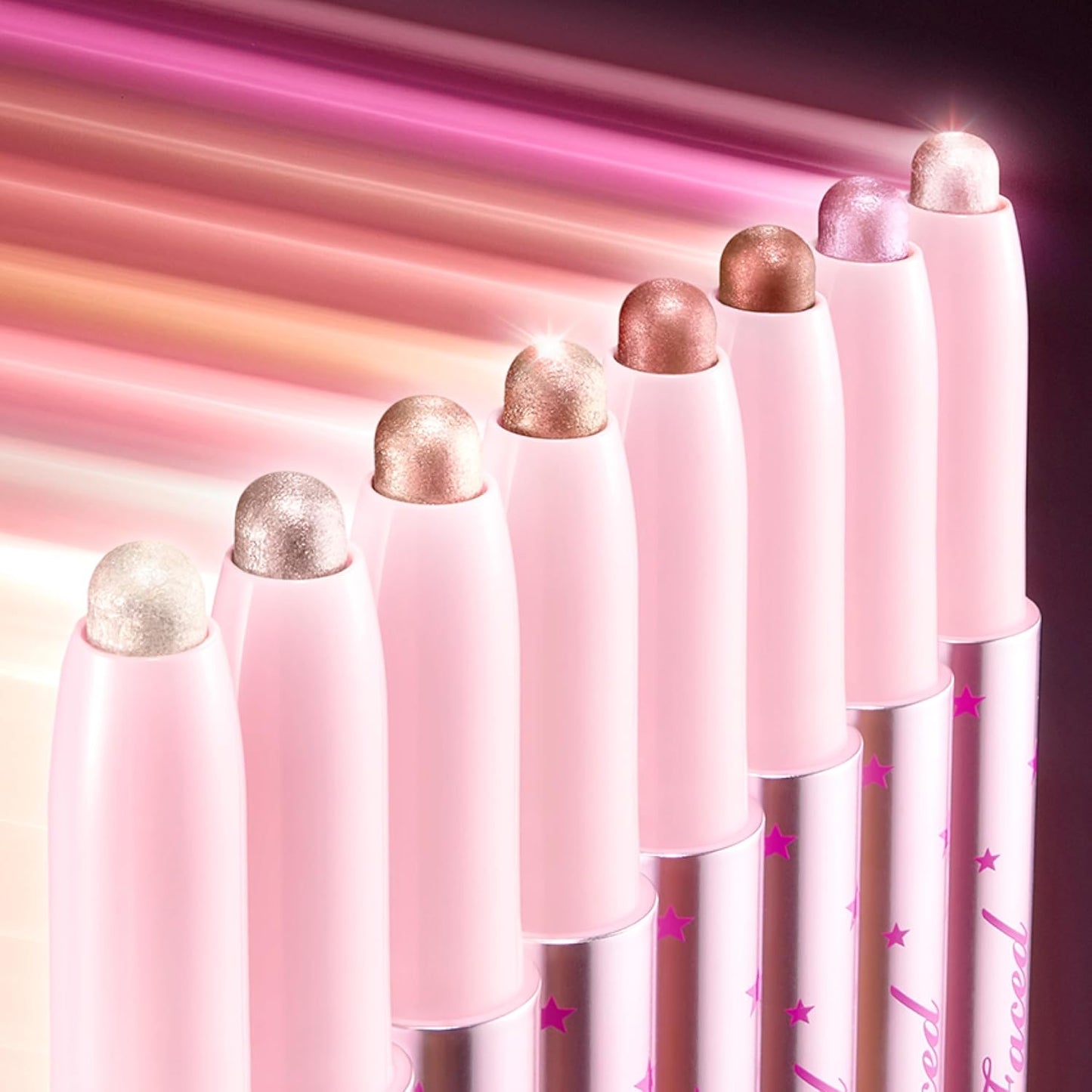 Too Faced Quickie Queen Eye Shadow Sticks - Creamy, Long-Wearing, Non-Creasing | High-Impact Sparkle