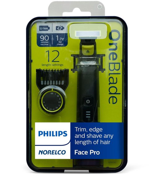 Philips Norelco OneBlade Pro Hybrid Electric Trimmer & Shaver - Black | 2-Piece QP6530/70