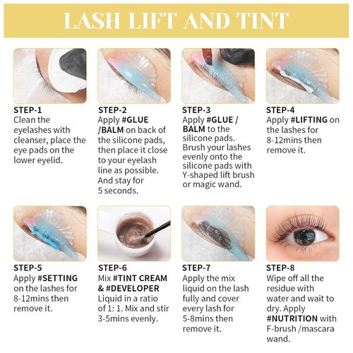 Libeauty Lash Lift & Color Kit | DIY Eyelash Perm & Brow Lamination for Voluminous Lashes