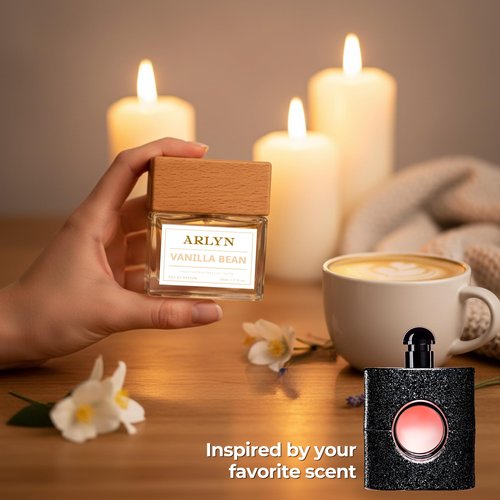 ARLYN Vanilla Bean Eau De Parfum Inspired by Y.s.L Bla.ck Op.iu.m, Long-Lasting Perfume for Women, Vegan & Eco-Conscious with Clean Ingredients, Coffee, Vanilla, Jasmine, Orange - 50ml / 1.7 oz