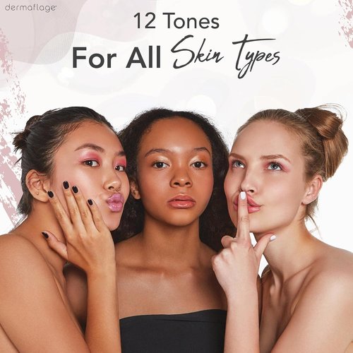 Dermaflage Waterproof Concealer Palette - Full Coverage Matte Finish for Face & Body | Hides Dark Circles & Acne, Medium