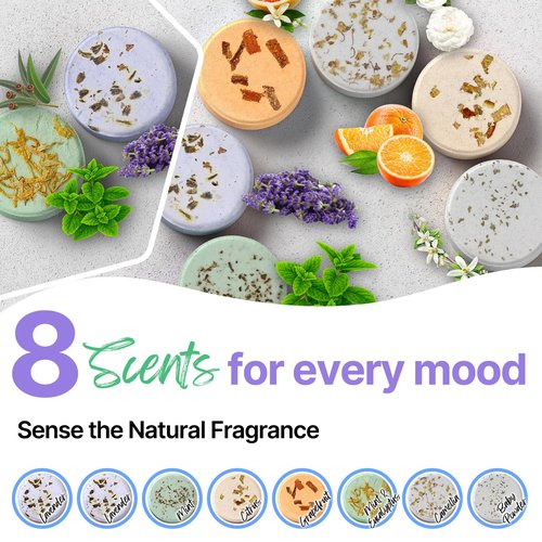 Shower Steamers Aromatherapy Blriet, Gifts for Women, Teen Girls, Wife, Her, Mom, Easter Basket Stuffers Birthday Gifts Decoration Travel Essentials Self Care Home Spa Relaxation - 8 Pack