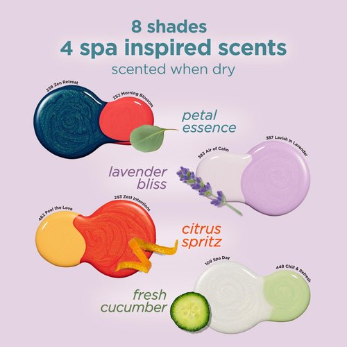 Sally Hansen Color Therapy Scented Nail Polish | Biotin, Argan Oil, Long Lasting, Healthy Nails, Nail Strengthener, Opaque | 447 Spa Day, Fresh Cucumber| Light Mint Green Nail Color