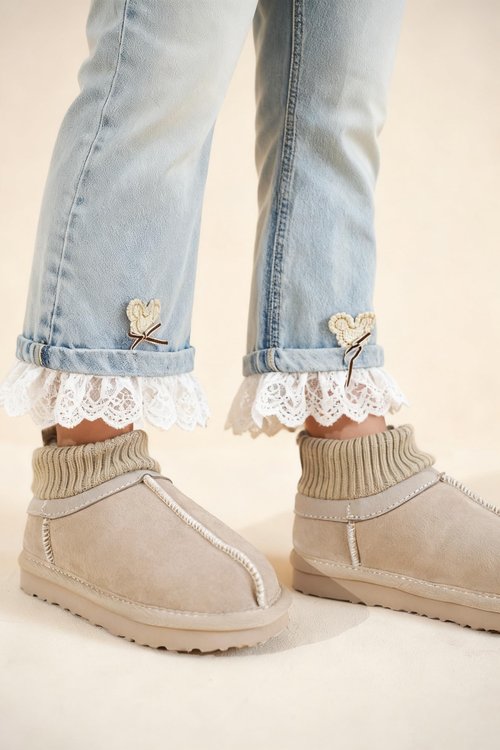 Project Cloud Kids Boots 100% Genuine Leather - Water Resistant Toddler Girl Boots with Australian Shearling - Safe Non Slip Kid & Toddler Booties & Comfortable Kids Shoes (DreamOn, SANSUEDE,7)