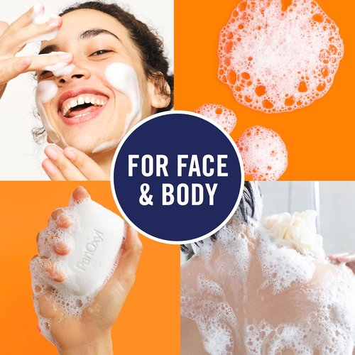 PanOxyl Acne Treatment Bar - Maximum Strength 10% Benzoyl Peroxide Soap for Face & Body | 4 oz Vegan Formula