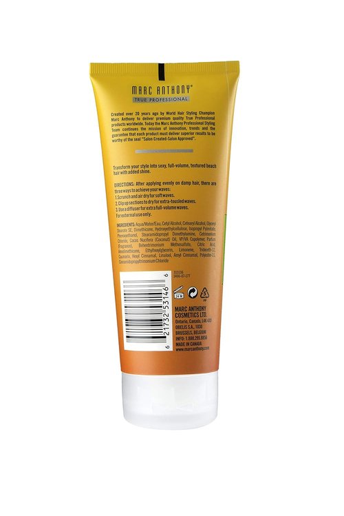 Marc Anthony Coconut Beach Waves Texture Cream - 5.9 Ounce (175ml) for Effortless Beachy Waves
