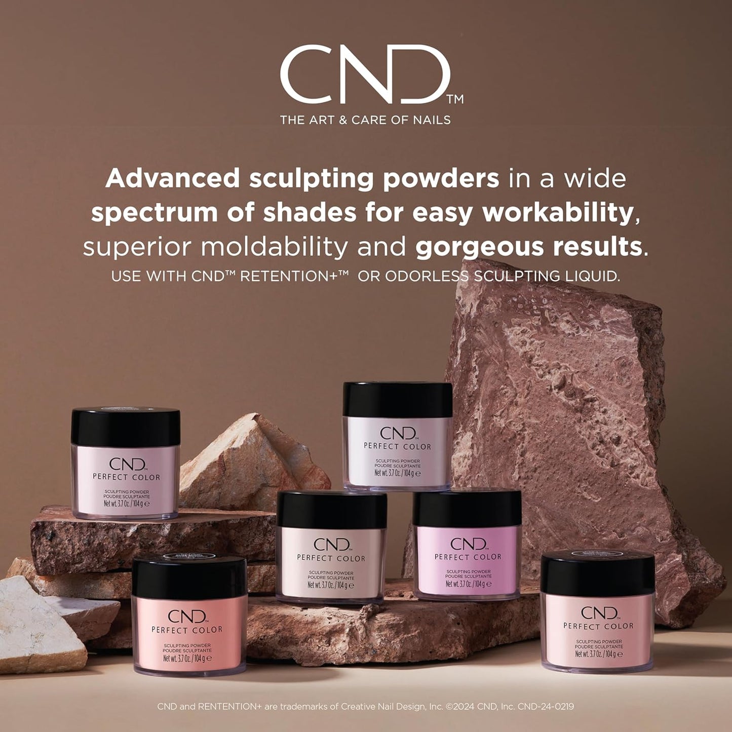CND Perfect Color Sculpting Powder - Natural Buff | 3.7 oz for Flawless Nail Art