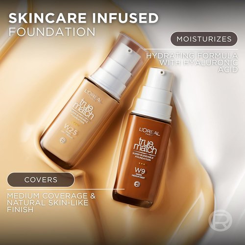 L'Oreal Paris True Match Foundation - Super-Blendable Liquid Makeup, Medium Coverage, C0.5 Light, 1 Fl Oz
