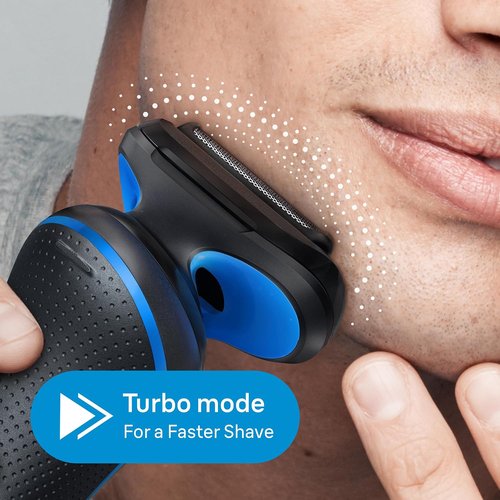 Braun Electric Shaver - Series 5 5150cs Wet & Dry Razor with Turbo Mode & Beard Trimmer | Blue