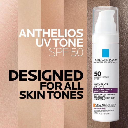 La Roche-Posay Anthelios UV Sunscreen SPF 50 - Daily Face Protection with Niacinamide, Hyaluronic Acid & Azelaic Acid