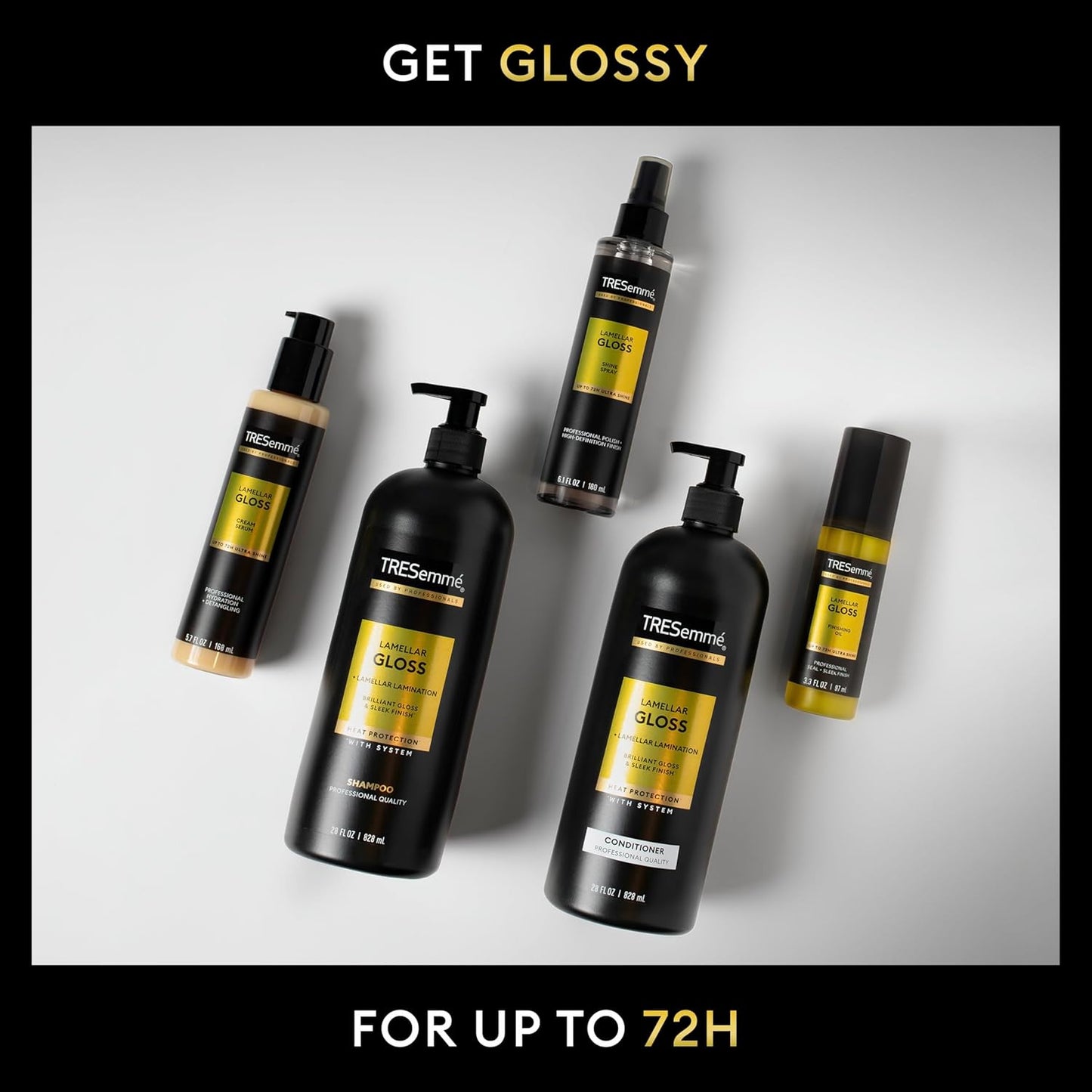 TRESemmé Hydrating Detangling Cream Serum - Ultra Shine Lamellar Gloss, 5.7 Fl Oz | 72-Hour Hydration