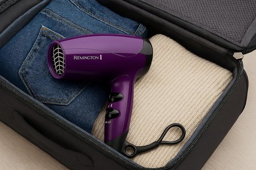 Remington Ionic Compact Hair Dryer - 1875 Watts, Travel Size with 3 Heat & 2 Speed Settings