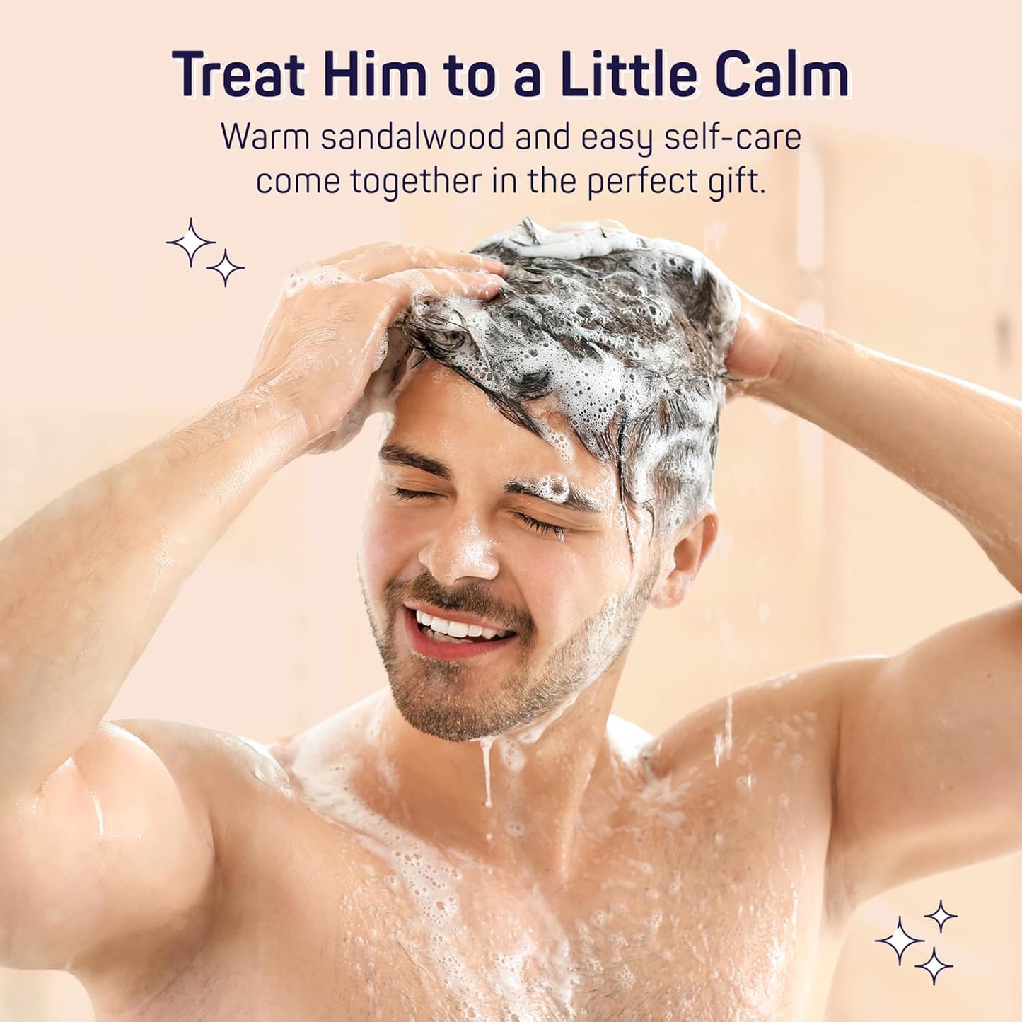 SpaLife Luxury Spa Sandalwood Gift Set for Men - 7-Piece Body Wash & Skincare Bundle