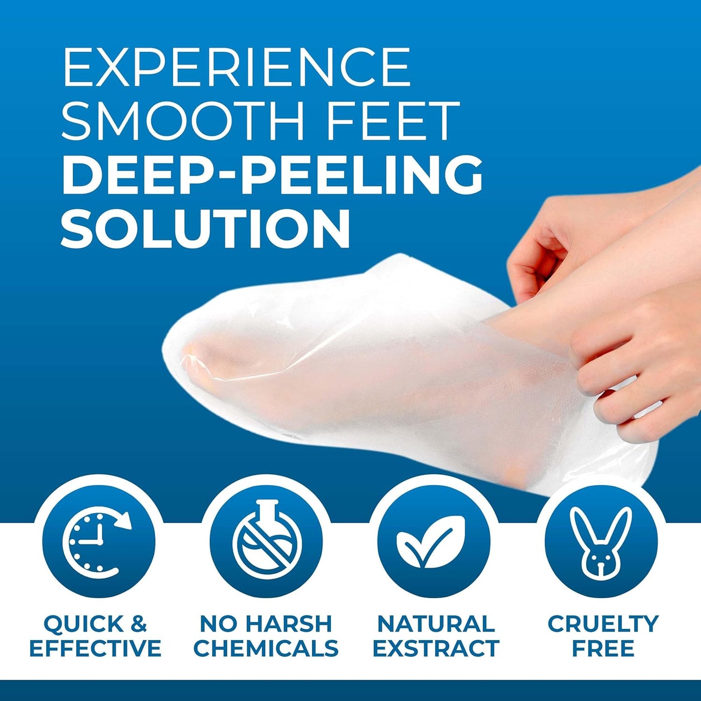 Wild Beauty Foot Peel Mask (3 Pack), Moisturizes Dry Cracked Feet, Soft Foot Exfoliator for Calluses, Foot Mask Peeling Foot Softener, Feet Peeling Mask for Women, Exfoliating Foot Mask Peel.
