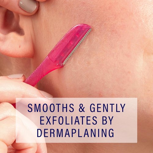 Schick Hydro Silk Touch-Up Dermaplaning Tool - Precision Face Razors for Women, 9ct | Peach Fuzz Remover