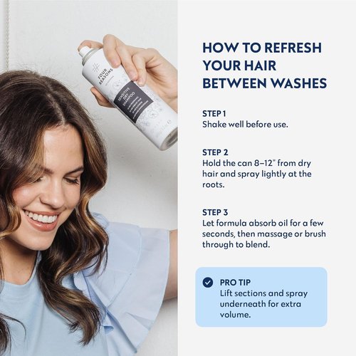 No nothing Volumizing Dry Shampoo - Fragrance Free, Talc-Free, Hypoallergenic, Vegan, Unscented Dry Shampoo for Women and Men, Sensitive Scalp - Absorbs Oil, Clear Finish, 5.3 oz